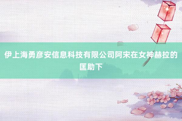 伊上海勇彦安信息科技有限公司阿宋在女神赫拉的匡助下